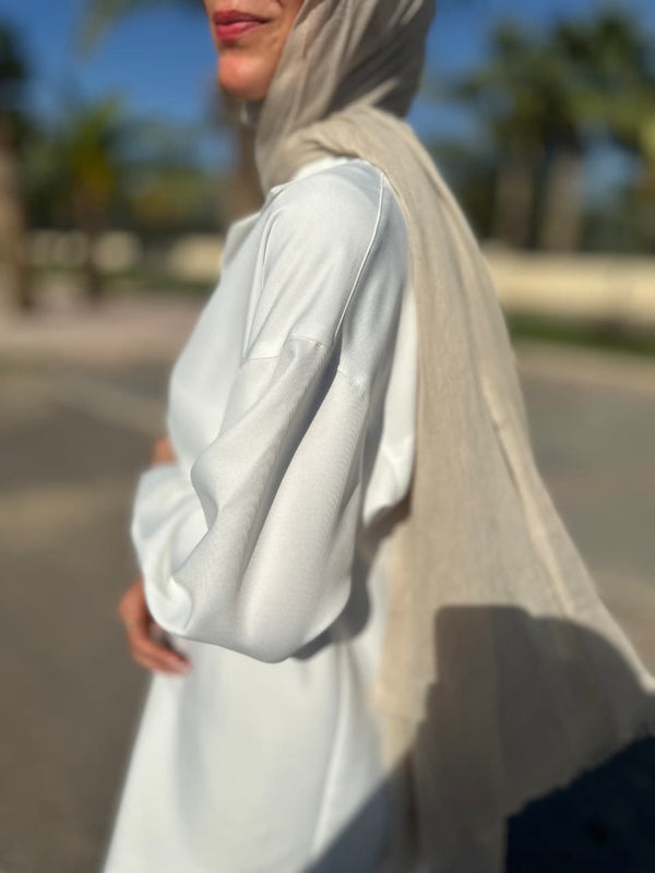 Over-sized white shirt