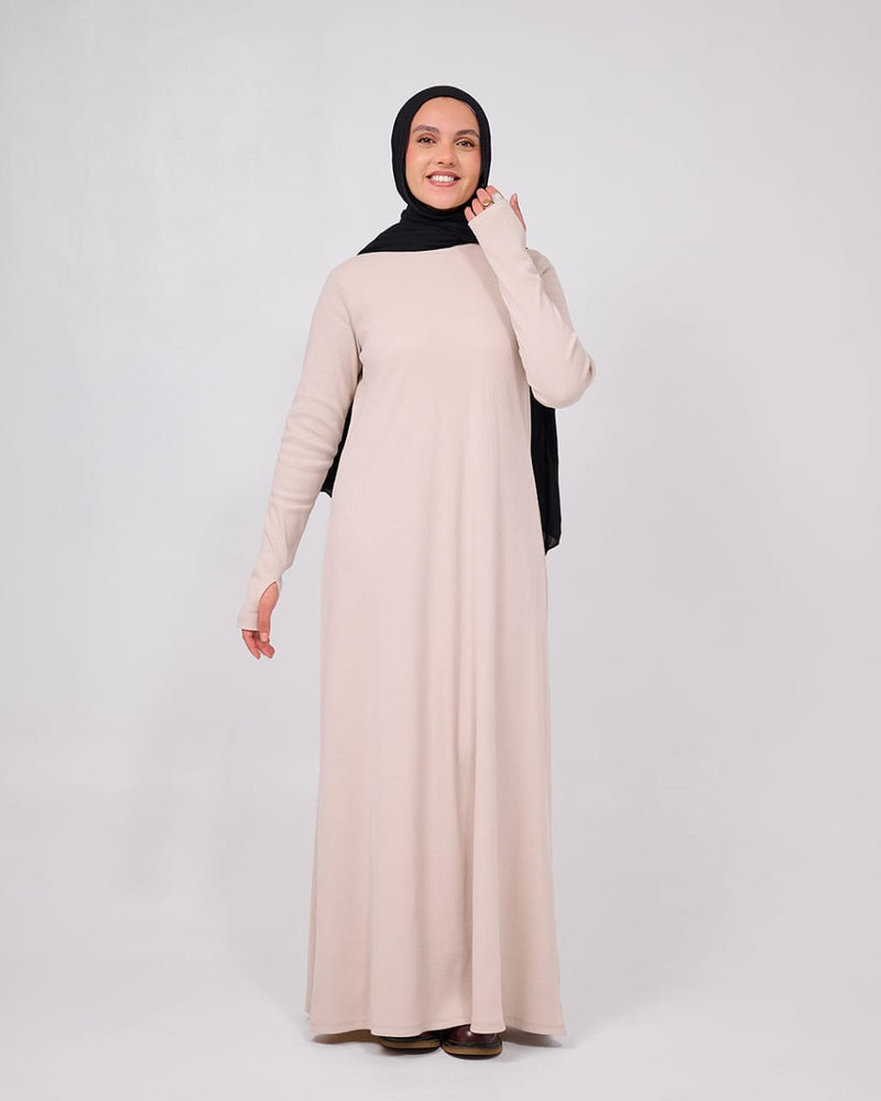 FINGER HOLE Basic Dress
